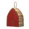 Glitzhome® 8.5" Washed Red Distressed Wood Birdhouse